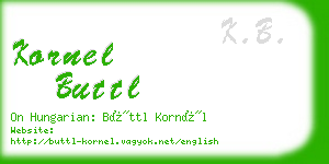 kornel buttl business card